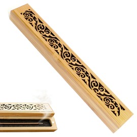 Incense Burner, Horizontal Stand, Horizontal Stand, 2 Sizes Available, Wooden Incense Burner, High Quality Wood, Traditional Arabesque Pattern, Karakuson, Swastika, Manjimon, Carving, Flame-retardant