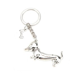 Tranbath Minimalist Dachshund Keychain Zinc Alloy Lightweight Key Ring for Girls Women Car Keychain Accessories Good Friend Birthday Gifts Travel Friendship Girlfriend Gifts for Women