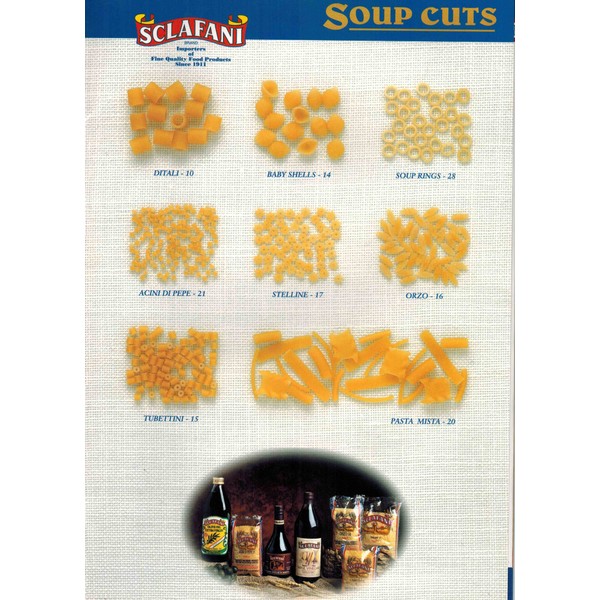 Ditali #10 Soup Cut Pasta Case of Twenty (20) 1 .lb Pouches