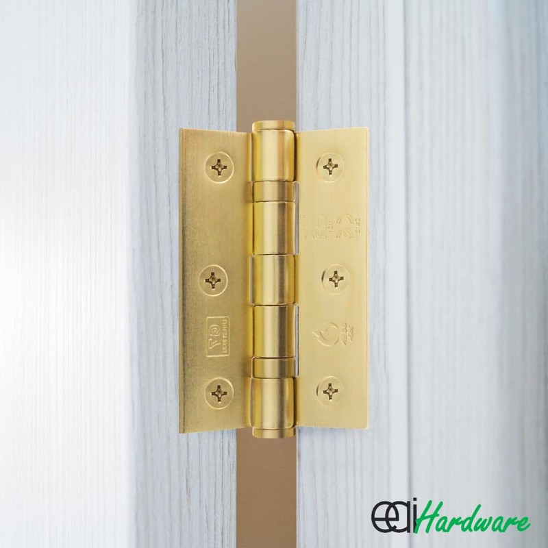 EAI Brass Door Hinges | 3 Inch / 76mm Satin