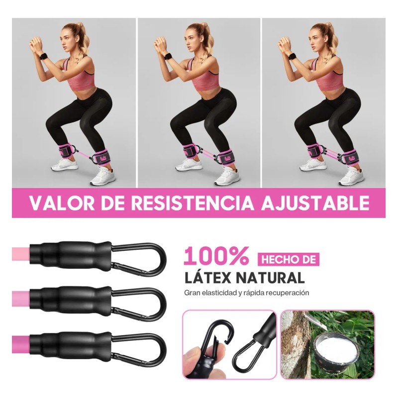 1 Par Grilletes para Tobillo Gym con 16 en 1