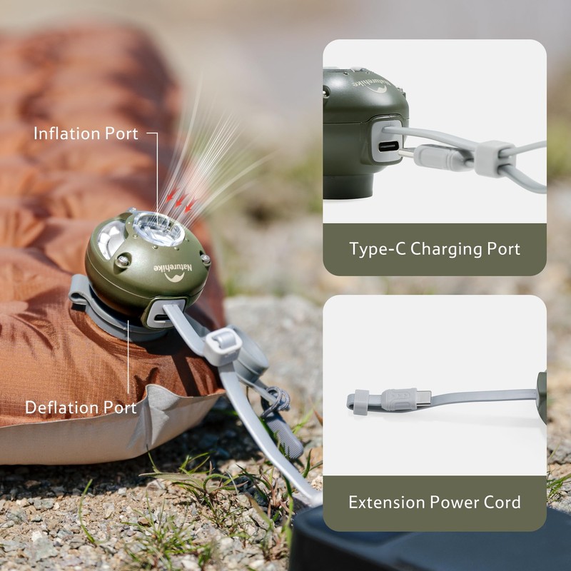 Naturehike Air Pump for Inflatables, 1.02oz Ultralight Portable Mini Air