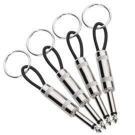 Guitar Key Ring, 2 Core 6.35mm Mono Channel Audio Plug Type Keychain Unique Shape Showing Devotion To Music, Portable Zinc Alloy Keychain Accessory Used In Your Home/Office