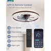 LEDIARY 20" Modern Ceiling Fans with Lights and Remote, Dimmable
