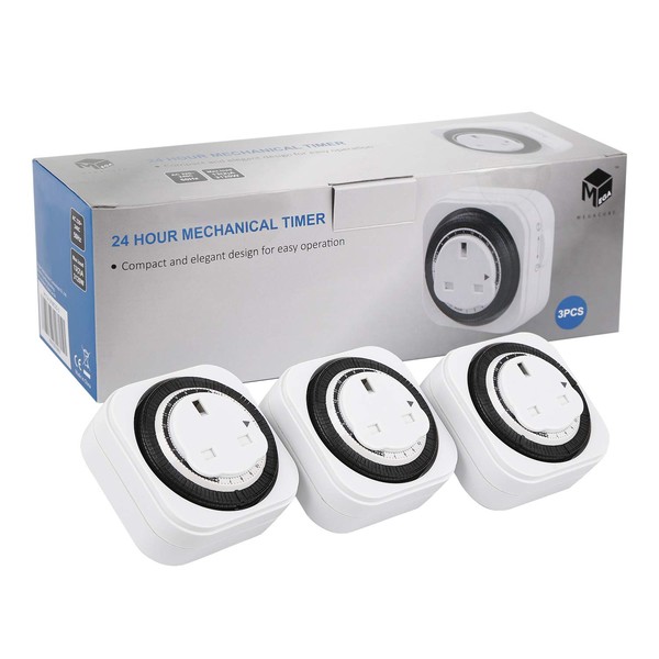 M EGA MEGACUBE 24 Hour Square Mechanical Timer, Plug-in Time
