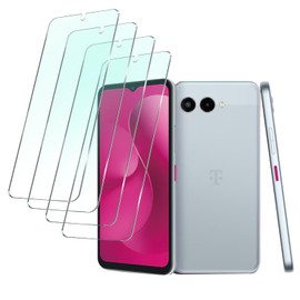 Tuxiwei [ 4-Pack For T-Mobile REVVL 8 Screen Protector 9H Tempered Glass, Clear Anti-fingerprint T-Mobile Revvl 8 HD Flim | Anti-Scratch Anti-Shatter Protect | 2.5D Curved Case Friendly Bubble-Free