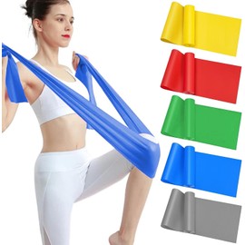 5PCS Bandas de Resistencia Deportivas, Ligas de Resistencia para Ejercicio, Bandas de Resistencia Elasticas, Bandas Elásticas de TPE para Entrenamiento de Fuerza, Yoga, Pilates, Glúteos y Fitness