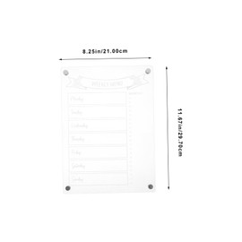 jojofuny Magnetic Menu Board for Fridge Reusable Dry Erase Meal Planner Clear Writing Surface for Quick Notes Reminders for Home Organization Family Communication