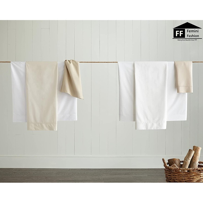 Femini Fashion Twin Size Giza Egyptian Sheets Set, 100% Giza