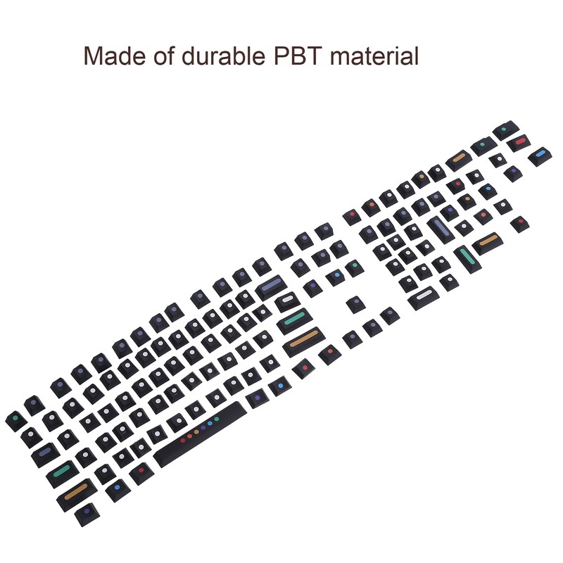 Dot Keycap Dye Sublimation Mechanical Keyboard Compatible with 61/64/68/87/96/104/108Black