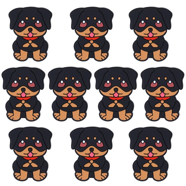 HUAAPLEGO 10Pcs Unique Silicone Beads for Keychain Making Cute Puppy