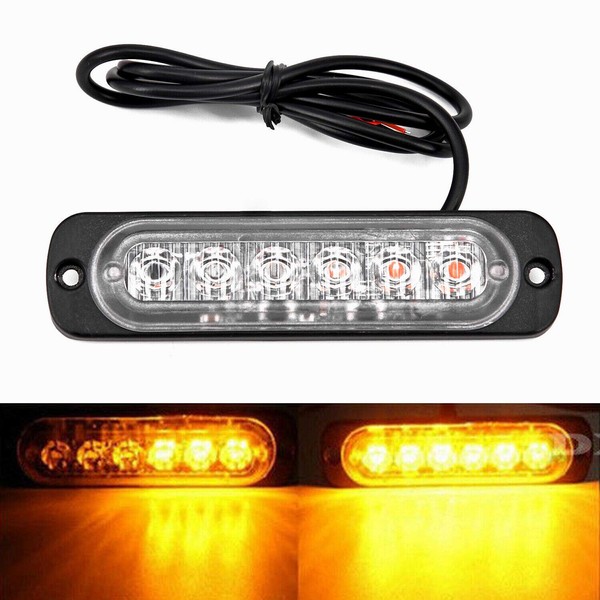 TOTMOX 1/2/4/6/8pcs LED Strobe Flashing Lighhts for Truck Lorrys Tractor