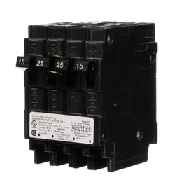 Siemens 25 Amp Double-Pole and (2) 15 Amp Single-Pole Type QT Triplex Circuit Breaker