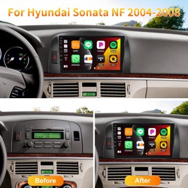 [4+64G] 8-Core Qualcomm Android 15 Car Stereo for Hyundai Sonata NF 2004-2008 with Wireless Carplay&Android Auto,9 Inch Car Radio with Mirror Link Bluetooth 5.1 FM/RDS DSP WiFi GPS SWC