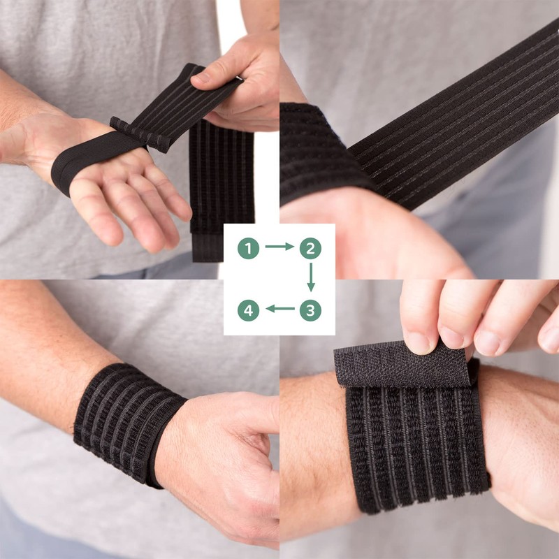 ORTONES Pair of Wrist Support, Elastic Wrist Brace, Hand Orthotics,