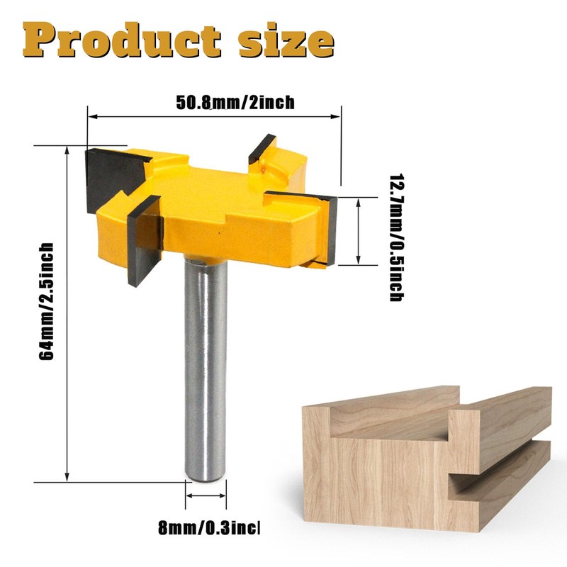 Dfuqanb Plate Milling Cutter, 8 mm Shank Cleaning Milling Cutter,