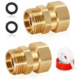 Boltigen Garden Hose Swivel Connector, 3/4GHT Garden Hose Swivel Fitting, 360 Degree Male to Female Hose Adapter for Outdoor
