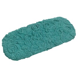 Home Weavers Bell Flower Collection 10x22 Tank Lid Cover 100% Cotton Tufted Bath Rugs, Extra Soft and Absorbent Bath Rugs, Non-Slip Bath Mats, Machine Washable, Bathroom Bath Mats for Floor, Turquoise