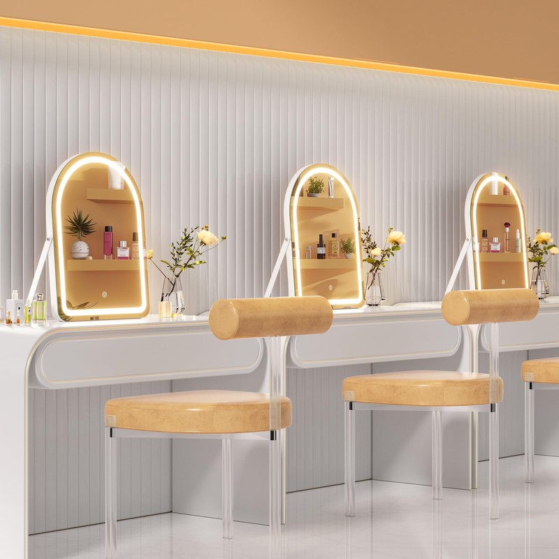 MINISO Vanity Mirror with Lights-14" x 18" Arched Makeup Mirror