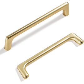 SYZOW Pack of 10 Cabinet Handles Gold Vintage Furniture Handles Kitchen Handles Brass Drawer Handles 128 mm