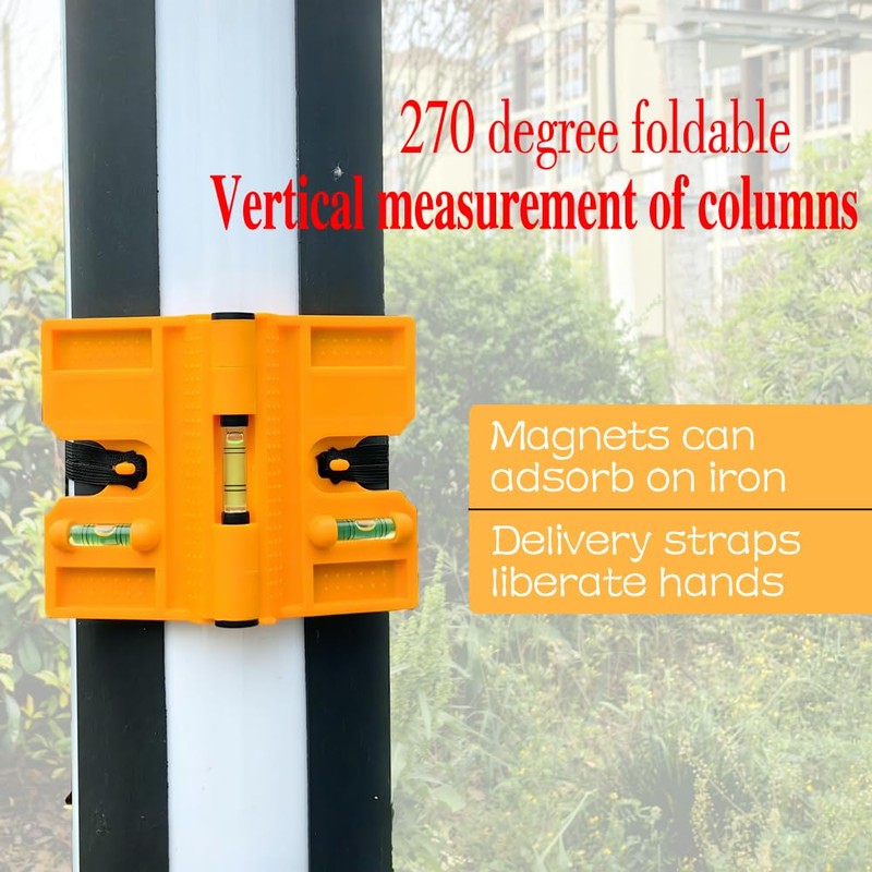 270 ° Foldable Column Level with Vertical Soft Magnet for