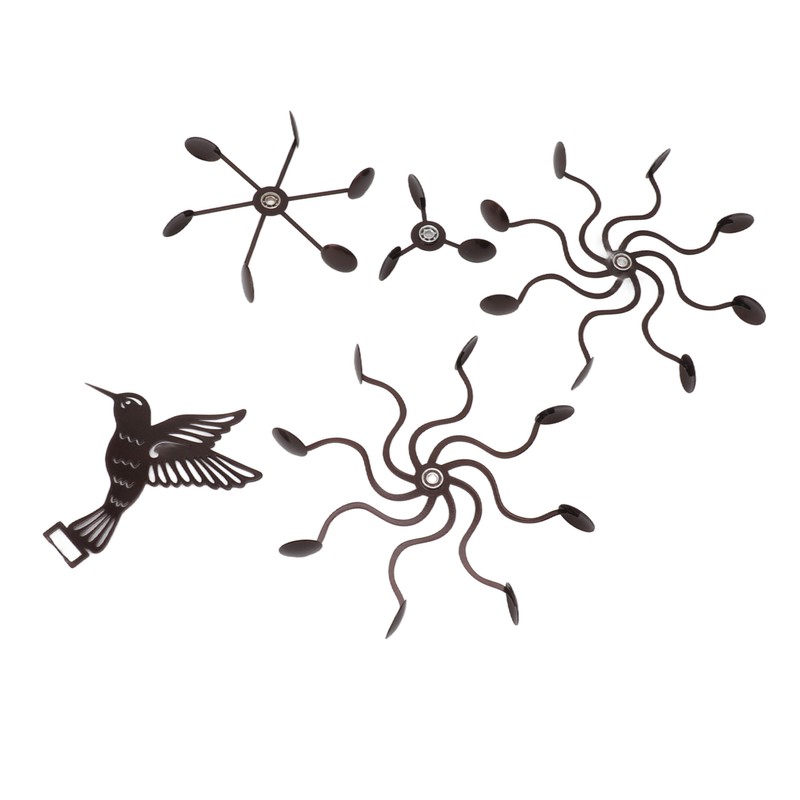 Wind Spinners Iron Hummingbird Metal Windmill Wind Sculpture for Outdoor