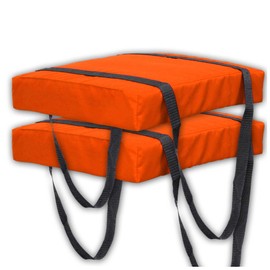 Bradley 2 Pack Type IV Boat Cushion USCG Approved Throwable Flotation Device; Coast Guard Approved Throw Preserver with Foam Cushion; throwable Boat Cushion Safety Device Neon Orange