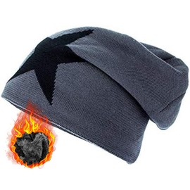 Pooyikoi Y2k Hat Grunge Accessories Slouchy Beanies for Women Vintage Winter Warm Men Knitted (Grey,One Size)