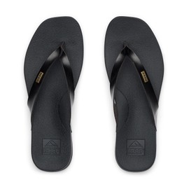 Reef Women's Cushion Lune Flip-Flop, Black/Black, 7