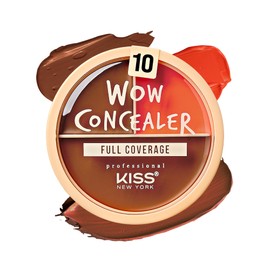 KISS NEW YORK Professional WOW Concealer, Lightweight & Long Lasting, 2 Concealer & 1 Corrector from Tattoo, Scar to Dark Circle Cover, High Coverage for Full Body & Face Makeup