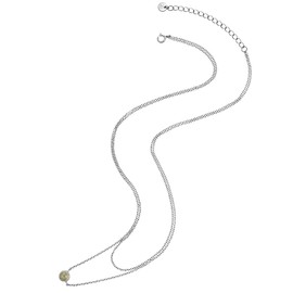 Glanzstücke München Women's Necklace 925 Sterling Silver with Labradorite, Silver, Labradorite