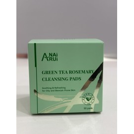 ANAiRUi Grüner Tee Rosmarin Reinigungspads, Tiefenreinigungs-Pads für Gesicht und Körper, Peeling & Reinigung, Make-up Entferner, 50 Stück