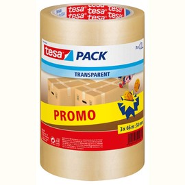 tesapack standard transparant 3 x 66m:50mm