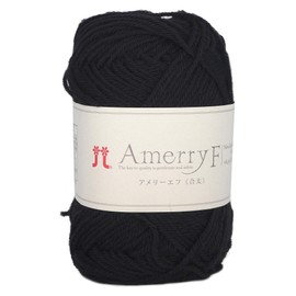 Hamanaka 2458 Amerie F Gota Medium Thick Wool Yarn Col.524 Black, 1.1 oz (30 g), Approx. 452.8 ft (130 m)