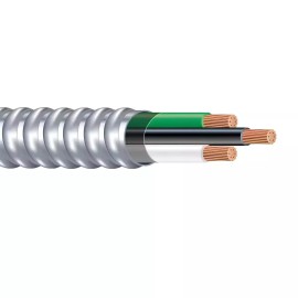 Copper PER FOOT 8/2 W/ #10 Ground Type MC Copper Metal Clad Cable Aluminum Armor USA