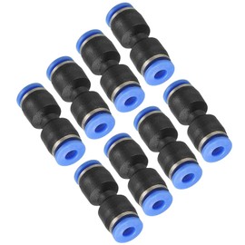 TA-VIGOR 4mm Push to Connect Fittings, 5/32” OD Air Line Quick Connectors, Straight Tube Fittings, Pneumatic Air Hose Connectors Kit, Plastic Push-to-Connect Air Fittings, 16Pcs