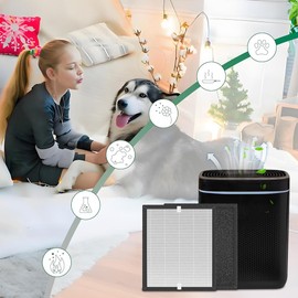 CHNPOFNT Replacement True he-pa Filters Compatible with PARTU Air Purifier BS-10, 3-Stage Filtration High-efficiency Activated carbon, 2-Pack