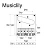 Musiclily Pro 54 mm Modern Telecaster Bridge T-style Bridge 6