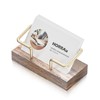 HORRAu Business Card Holder Wood Card Organiser Walnut Wood and