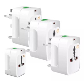 Naymon 3pz Adaptador Convertidor Clavija Corriente Universal Viaje