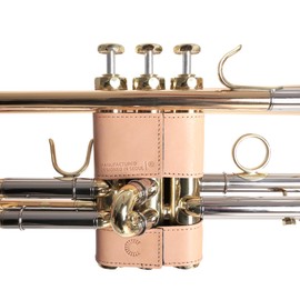 Curtis Trumpet Valve Guard HGT5 Natural Beige - Genuine Leather, Slim design (Natural Beige)