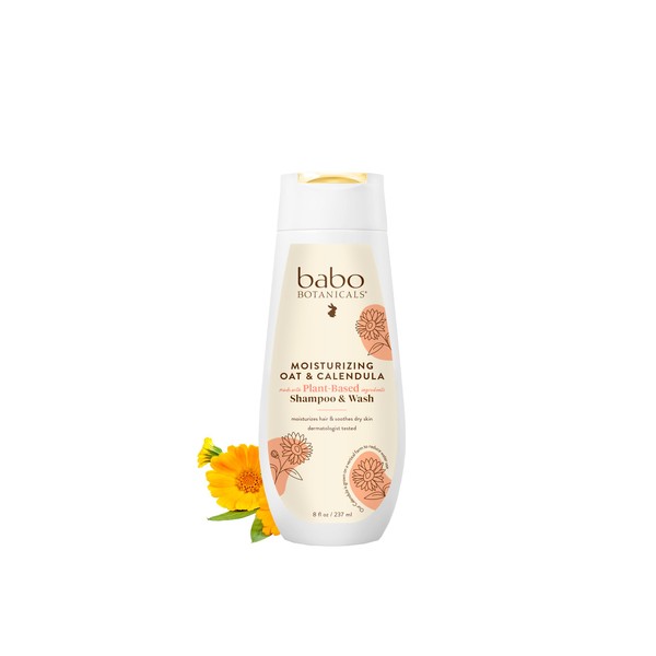 Overseas direct delivery goods Babo Botanicals Oatmilk Calendula Moisturizing Baby Shampoo, 8 oz
