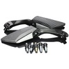 MotorToGo Black Carbon Mini Motorcycle Mirrors for 2012 Yamaha YZF