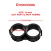 Boao 20 Pack 16mm Drip Irrigation Folding Hose Connectors End