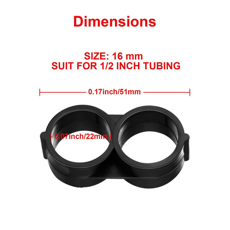 Boao 20 Pack 16mm Drip Irrigation Folding Hose Connectors End