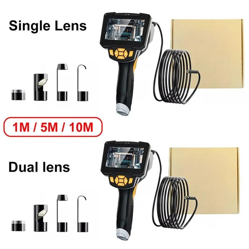 Handheld Industrial Endoscope, 4.3-inch High-Clear Screen Borescope Camera with Light,