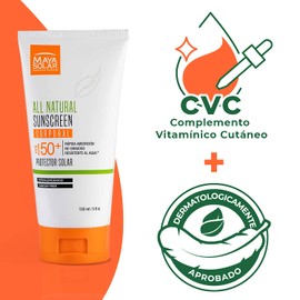 Maya Solar Bloqueador Solar Dermatológico de Amplio Espectro CORPORAL para Uso Diario FPS 50+ Hipoalergenico