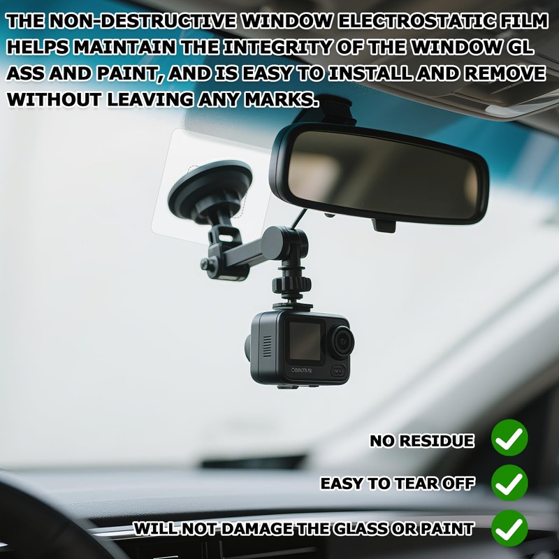 9 Pcs Clear Sticker Shield for Windshields, Reusable Double-Sided Ectrostatic