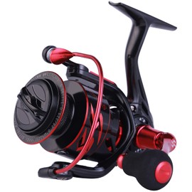 Sougayilang Spinning Reels Ultra-Weight, 6.2: 1 High Speed ​​Gear Ratio, Metal Frame and Rotor, 12 + 1 Shielded BB, Smooth Powerful Freshwater and Saltwater Spinning Fishing Reel(SD-3000-Red)