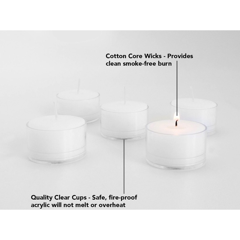 D'Light Online Clear Cupped Extended Burn 7 Hour Long Burn